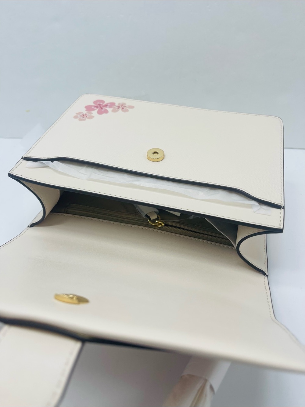 MICHAEL KORS Greenwich Small Embellished Crossbody Bag
Light Cream Multi 
NWT - Picture 5 of 16